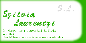 szilvia laurentzi business card